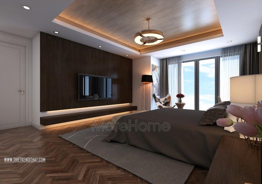 Thiết kế nội thất phòng ngủ Master chung cư Royal City